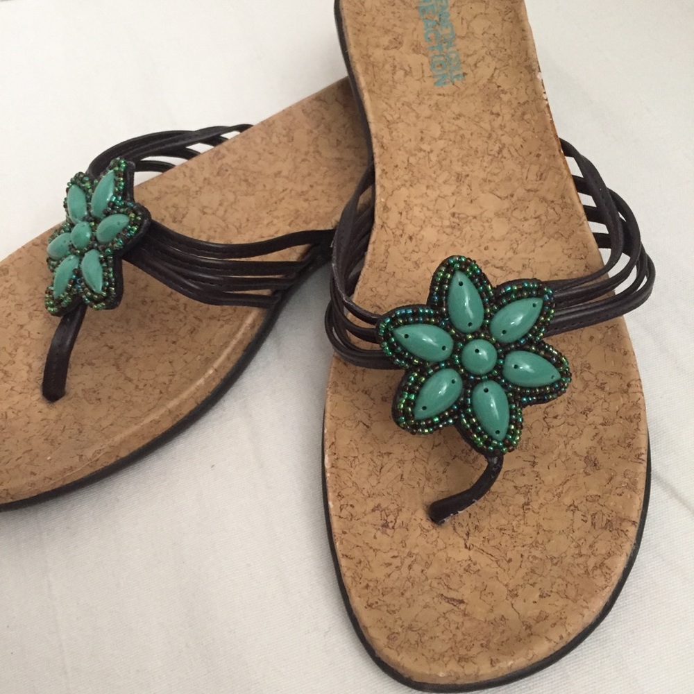 ❌SOLD❌Kenneth Cole ‘Glam In Bloom’ Sandals 9.5M - Picture 1 of 8